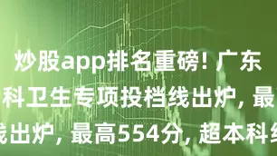 炒股app排名重磅! 广东2025年专科卫生专项投档线出炉, 最高554分, 超本科线
