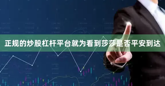 正规的炒股杠杆平台就为看到莎莎是否平安到达